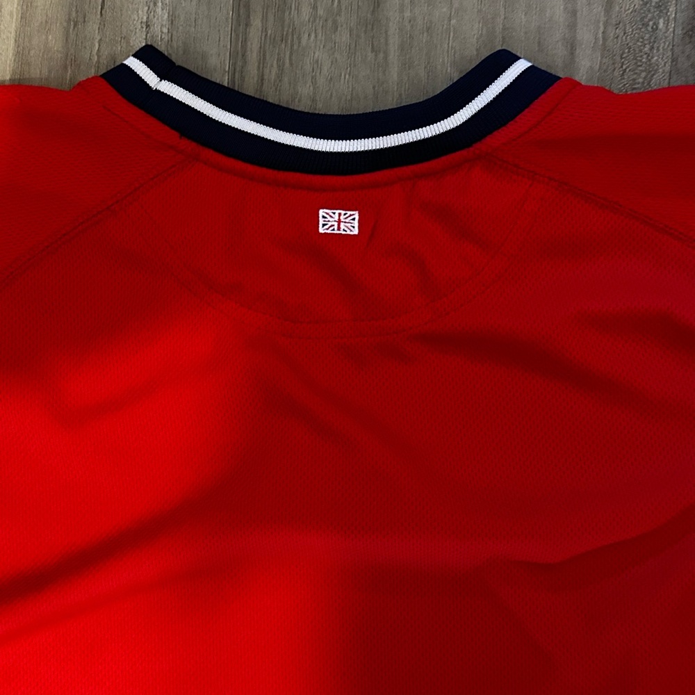 Red Reebok Jersey T-Shirt with Black Trim - Picture 4 of 4
